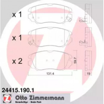 Колодки гальмівні (передні) Opel Insignia/Chevrolet Aveo 05- (Mando) (24415.190.1)