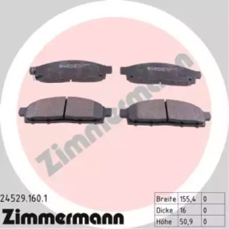 Колодки тормозные (передние) Mitsubishi L200/Pajero Sport II 05-/Fiat Fullback 16- (24529.160.1)
