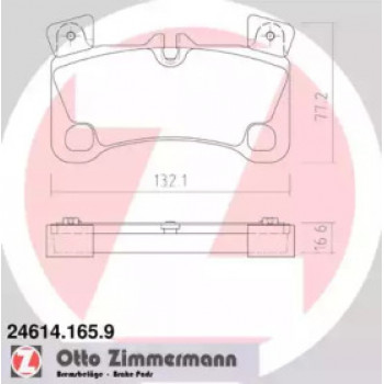 Колодки тормозные (задние) Audi Q7/ Porsche Cayenne/ VW Touareg 04-10 (Brembo) (24614.165.9)