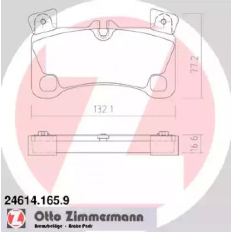 Колодки гальмівні (задні) Audi Q7/ Porsche Cayenne/ VW Touareg 04-10 (Brembo) (24614.165.9)