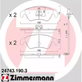 Колодки тормозные (передние) Audi A4 07-18/A5 07-/Q5 13-17 (+датчик) (Lucas/TRW) (24743.190.3)