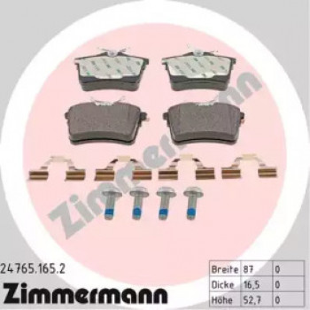 Колодки тормозные (задние) Citroen Berlingo/Peugeot Partner 08- (Lucas-Girling) (с аксессуарами) (24765.165.2)