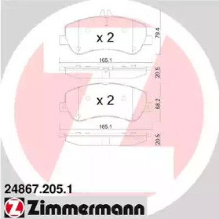 Колодки тормозные (передние) MB GLK-class (X204) 08-15 (Bosch) (24867.205.1)