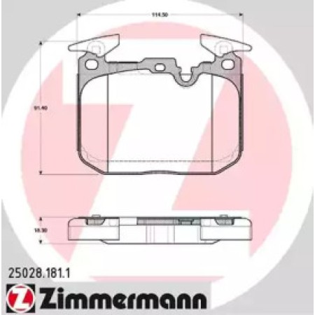 Колодки гальмівні (передні) BMW 1 (F20/F21)/2 (F22/F44-F46/F87)/3 (F30/F31/F34/F80)/4 (F32/F36) 11- (25028.181.1)
