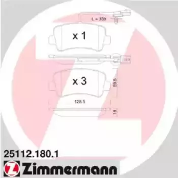 Колодки гальмівні (задні) Renault Master/Opel Movano 10- (Brembo) (однокатк.)/(с датчиком) (25112.180.1)