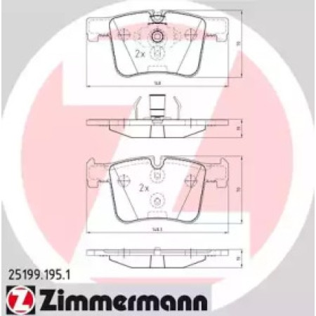 Колодки тормозные (передние) BMW 1 (F20)/2 (F22)/3 (F30)/4 (F32) 11- (Bosch) (25199.195.1)