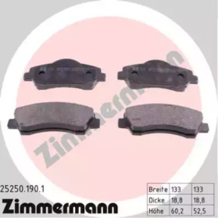 Колодки тормозные (передние) Citroen C4/Peugeot 308 II/SW 13- (Mando) (25250.190.1)