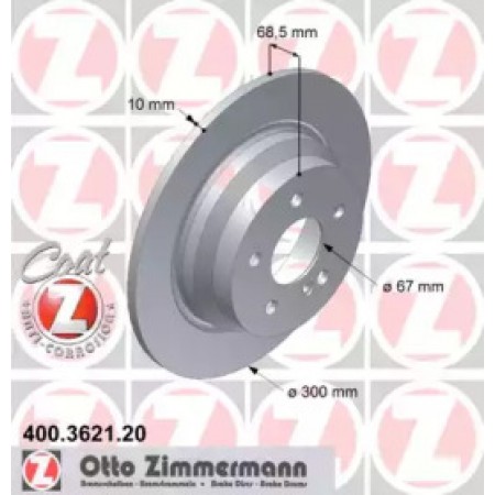 Диск тормозной (задний) MB E-class (W211/W212/S211/S212) 02- (300x10 (с покрытием) (полный) (400.3621.20)