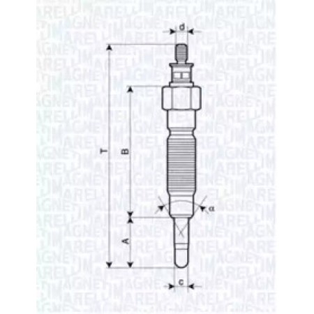 Свічка розжарення Mitsubishi Pajero/Mitsubishi L 200/300/Kia Pregio 2.5TD 86- (11V) (62900064304)