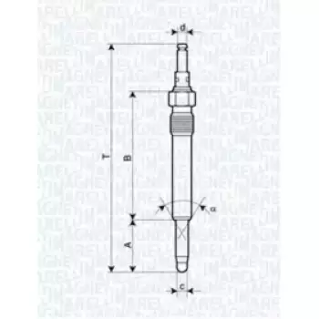 Свічка розжарення MB OM604-606 (11.5V) (M12x1.25/4.5s) (62900003304)