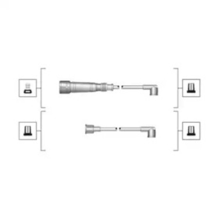 Провода зажигания VW Golf II/III 1.4/1.8 91-/Skoda Octavia 1.6 96- (высоковольтные) (к-кт) (941319170003)