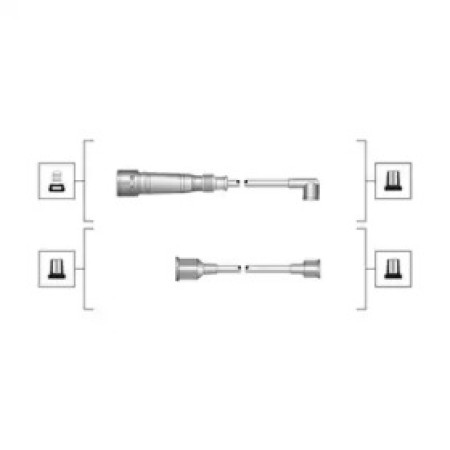 Провода зажигания Audi 100/80 1.4-2.0 83-96 (к-кт) (высоковольтные) (941319170011)
