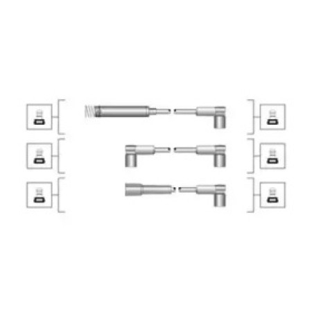 Провода зажигания Opel Astra/Corsa/Kadett/Omega/Vectra 91-98 (к-кт) (высоковольтные) (941319170013)