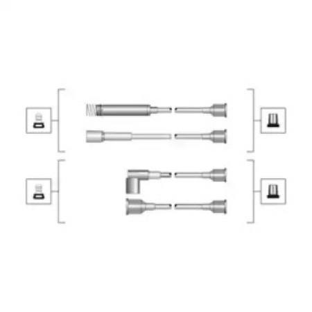 Провода зажигания Opel Omega 1.8-2.0 i 86-94 (к-кт) (высоковольтные) (941319170064)