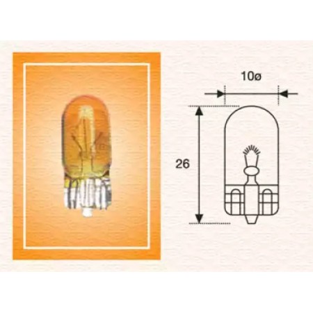 Автолампа WY5W 12V 5W W2.1x9.5d Standard (без цоколя, желтая) (2051800000)