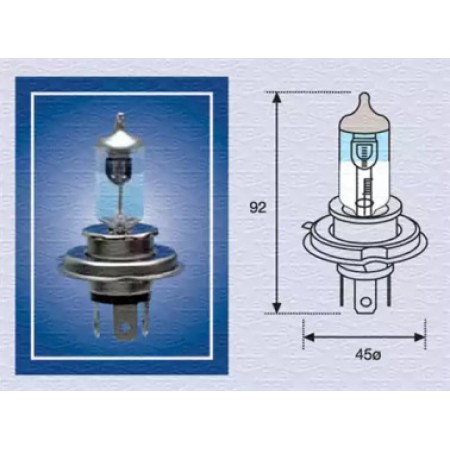 Автолампа H4 12V 60/55W P43t +50% Light (2585100000)