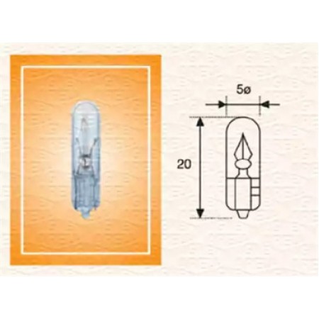 Автолампа T5 12V 1.2W W2x4.6d Standard (3721100000)