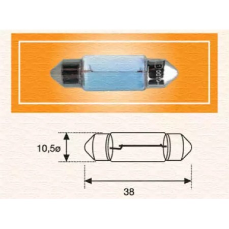 Автолампа C10W 12V 10W SV8.5-8 Standard (L=38/d=10.5) (9461100000)