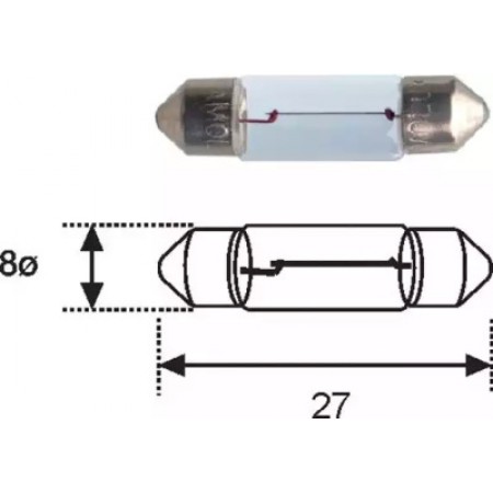 Автолампа C3W 12V 3W SV7-8 Standard (9417100000)