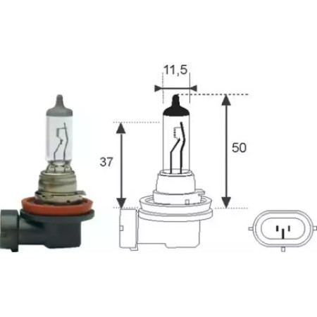 Автолампа H11 12V 55W PGJ19-2 Standart (2549100000)