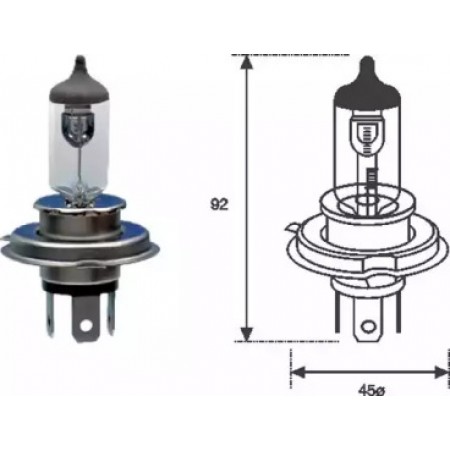 Автолампа H4 12V 60/55W P43t Standard (2555100000)
