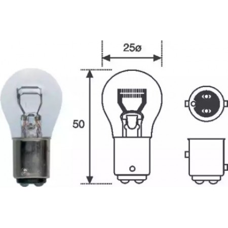 Автолампа P21/5W 12V 21/5W BAY15d Standard (8528100000)