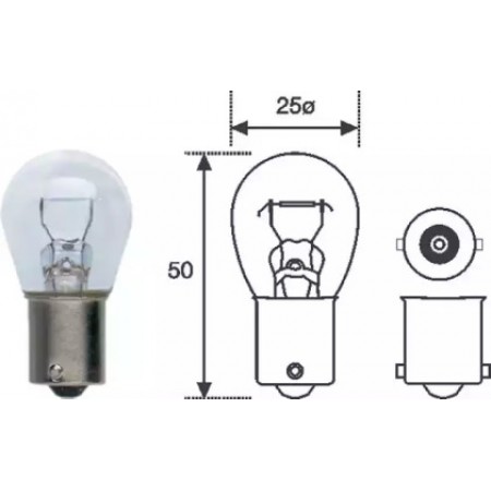 Автолампа P21W 12V 21W BA15s Standard (8506100000)