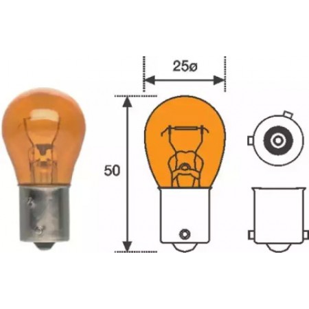 Автолампа PY21W 12V 21W BAU15s Standard (8507100000)
