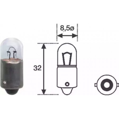 Автолампа T3W 12V 3W BA9s Standard  (2893200000)