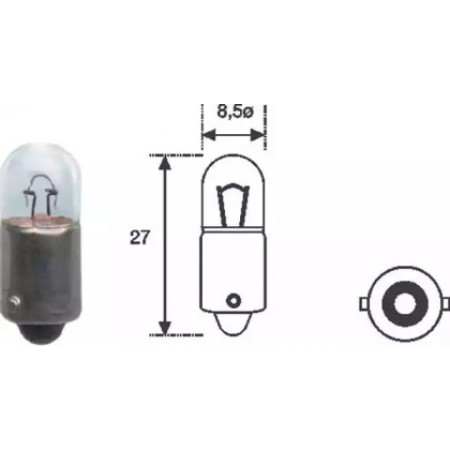 Автолампа T4W 12V 4W BA9s Standard (2893100000)