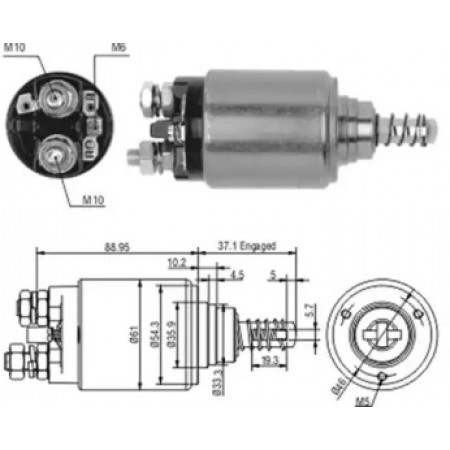 Реле стартера втягивающее MB609 OM314-364 (24V) (940113050186)