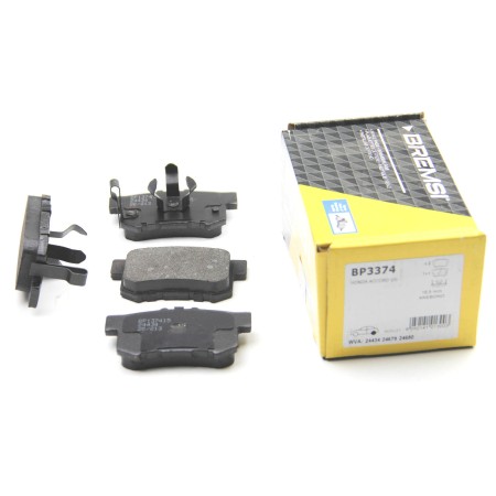 Задние тормозные колодки BREMSI для Honda Accord VIII, CR-V (2001-2006, 2008-) (Akebono) BP3374