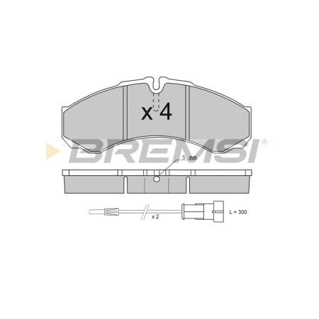 Передні гальмівні колодки BREMSI для Iveco Daily (1999-) (спарка) BP2706
