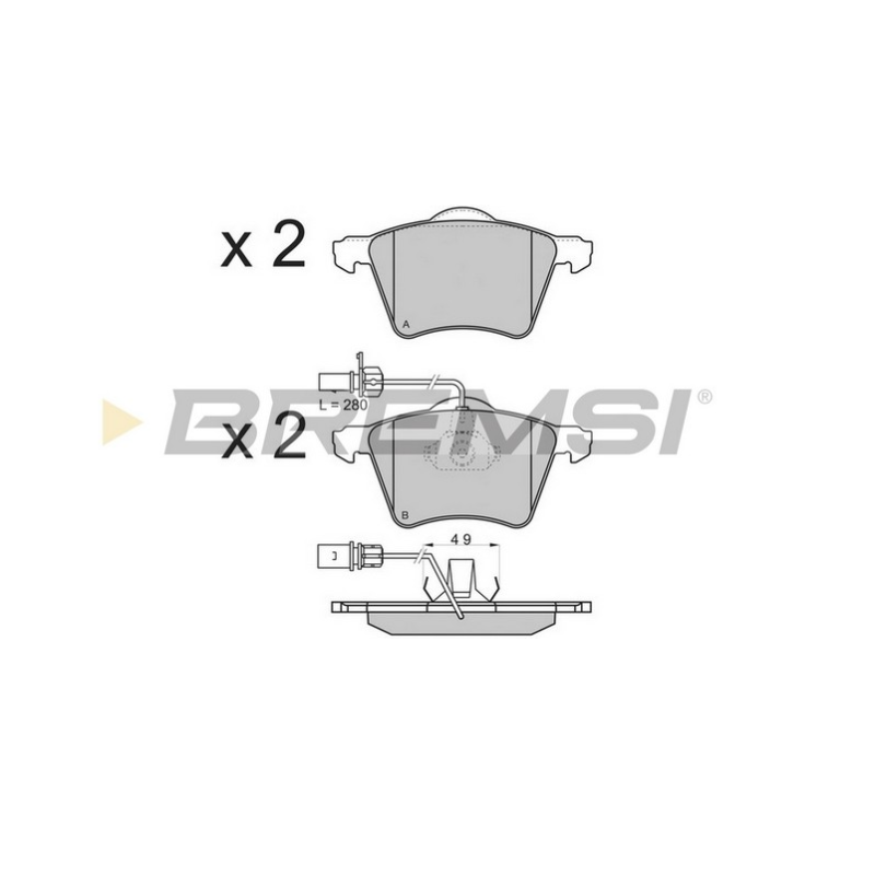 Передні гальмівні колодки BREMSI для Ford Galaxy, VW Sharan (1995-2010) (ATE) BP2900