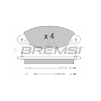 Передние тормозные колодки BREMSI для Citroen C5 1.8-3.0 (2001-2008) (Bosch) BP2937