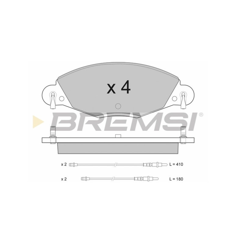 Передние тормозные колодки BREMSI для Citroen C5 1.8-3.0 (2001-2008) (Bosch) BP2937