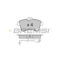Передние тормозные колодки BREMSI для Mercedes-Benz W169, W245 (2004-2012) BP3172