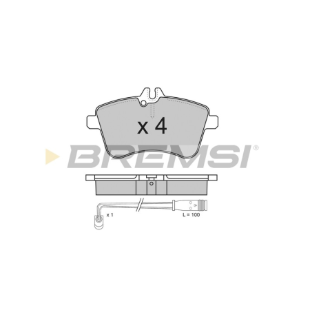 Передні гальмівні колодки BREMSI для Mercedes-Benz W169, W245 (2004-2012) BP3172