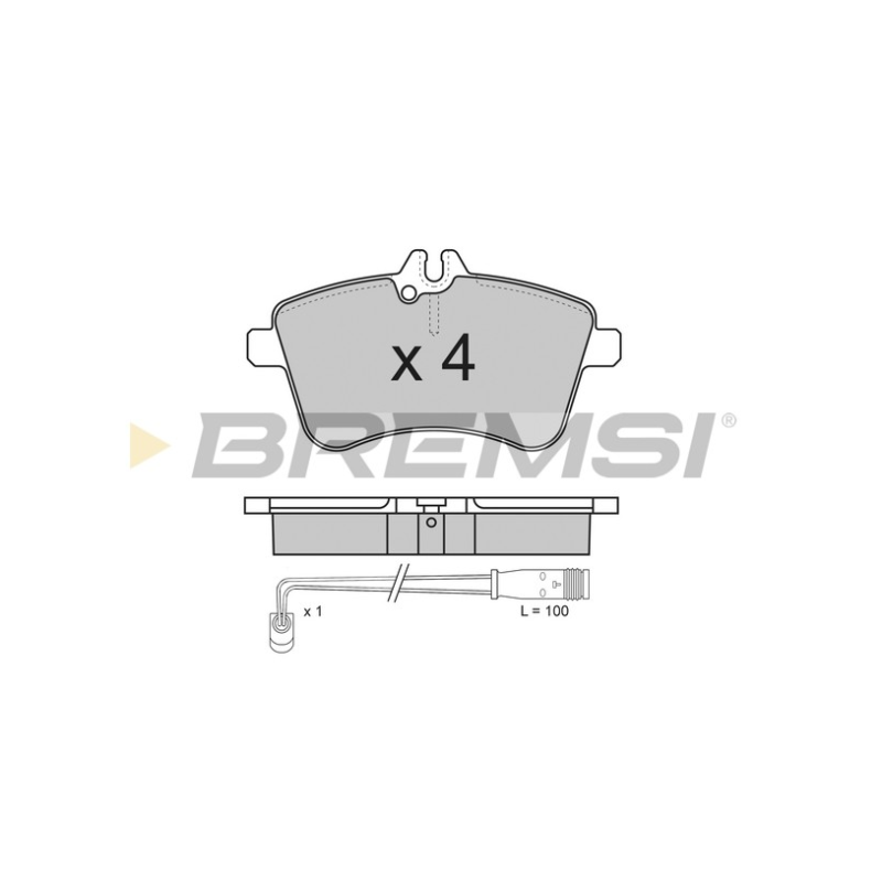 Передні гальмівні колодки BREMSI для Mercedes-Benz W169, W245 (2004-2012) BP3172