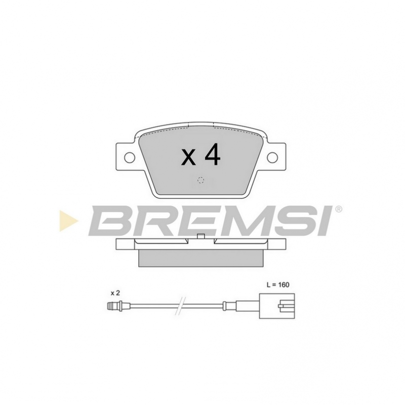 Задние тормозные колодки BREMSI для Alfa Romeo Mito, Fiat Bravo (99-) BP3511
