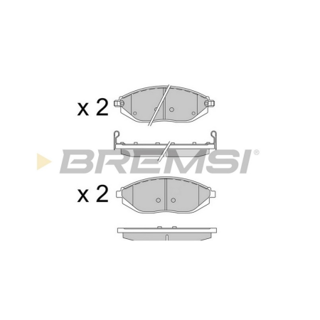 Передние тормозные колодки BREMSI для Chevrolet Spark (2010-) (Akebono) BP3513