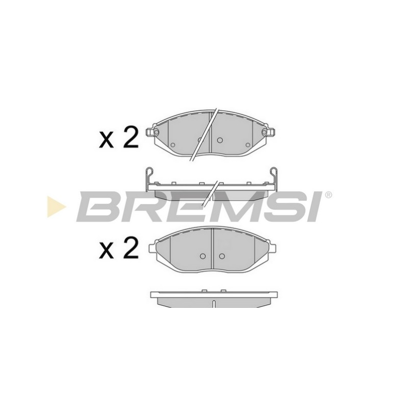 Передние тормозные колодки BREMSI для Chevrolet Spark (2010-) (Akebono) BP3513