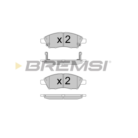 Передні гальмівні колодки BREMSI для Nissan Micra IV, Note, Tiida 1.2-1.8 (2007-) (Akebono) BP3589
