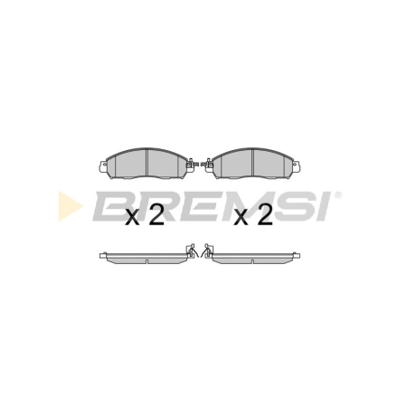 Передние тормозные колодки BREMSI для Nissan Navara NP300 2.3-2.5 dCi (2014-) (Akebono) BP3721