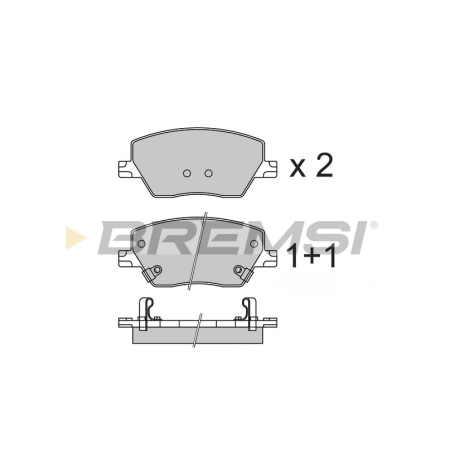Передние тормозные колодки BREMSI для Fiat Tipo 1.3-1.6 D (2015-) (Mando) BP3735
