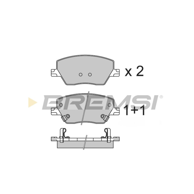 Передние тормозные колодки BREMSI для Fiat Tipo 1.3-1.6 D (2015-) (Mando) BP3735