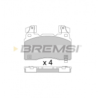 Передні гальмівні колодки BREMSI для Tesla Model S, Opel Insignia B (2013-) (Brembo) BP3760