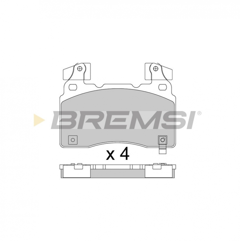 Передні гальмівні колодки BREMSI для Tesla Model S, Opel Insignia B (2013-) (Brembo) BP3760