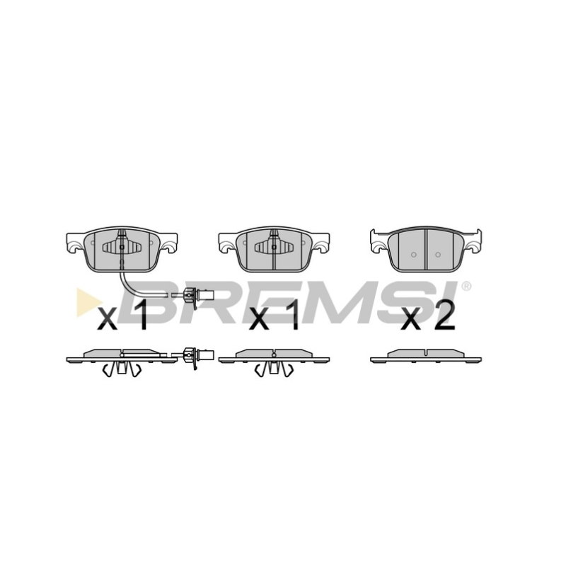 Передние тормозные колодки BREMSI для Audi A4, A5 1.4 TFSI, 2.0-3.5 TDI (2015-) BP3761