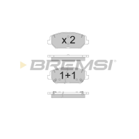 Передние тормозные колодки BREMSI для Hyundai i30, Kia Ceed 1.0-1.6 (2016-) BP3786